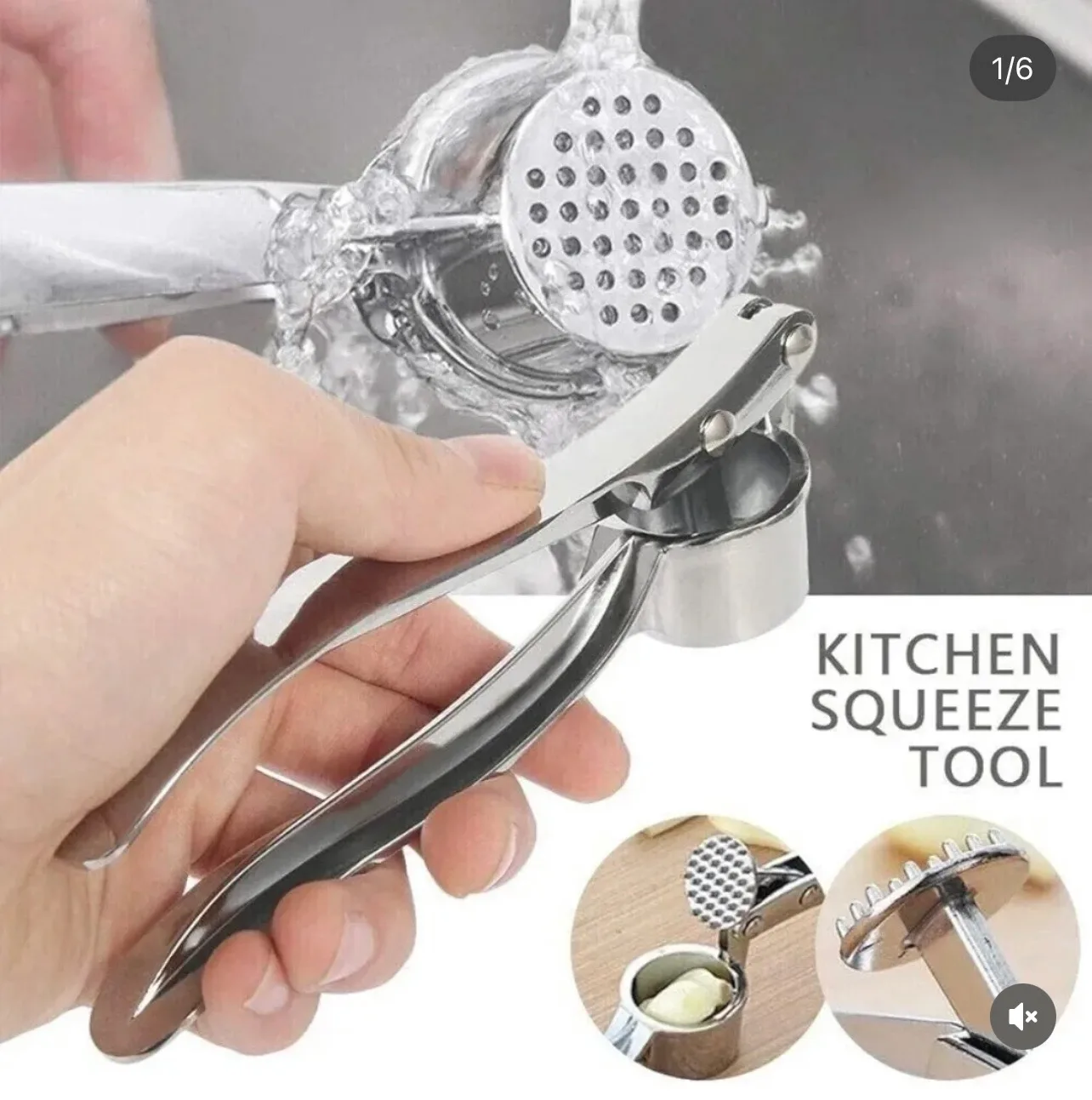 Stainless steel Garlic press