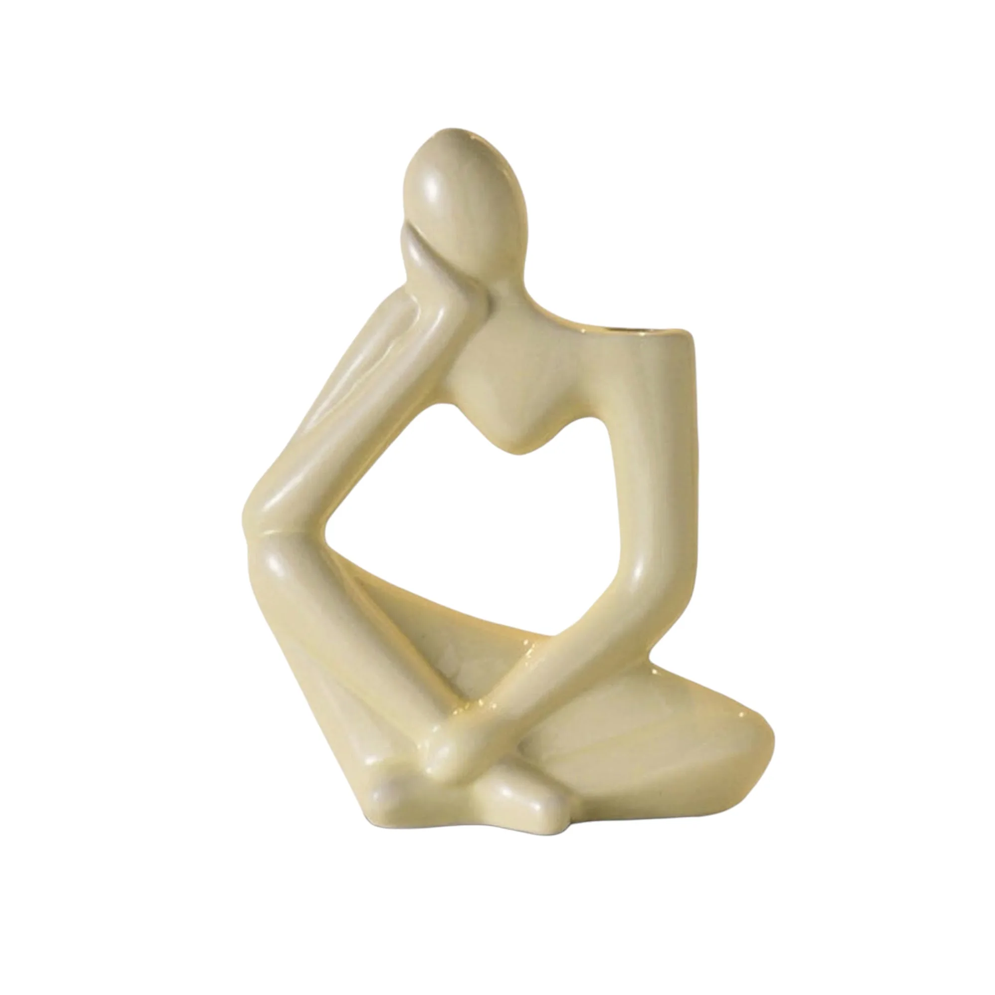 Abstract "Thinker" Ceramic Vase